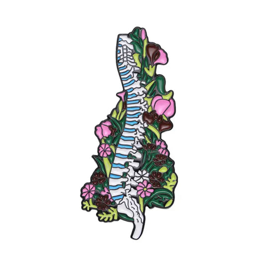 Spine with flowers