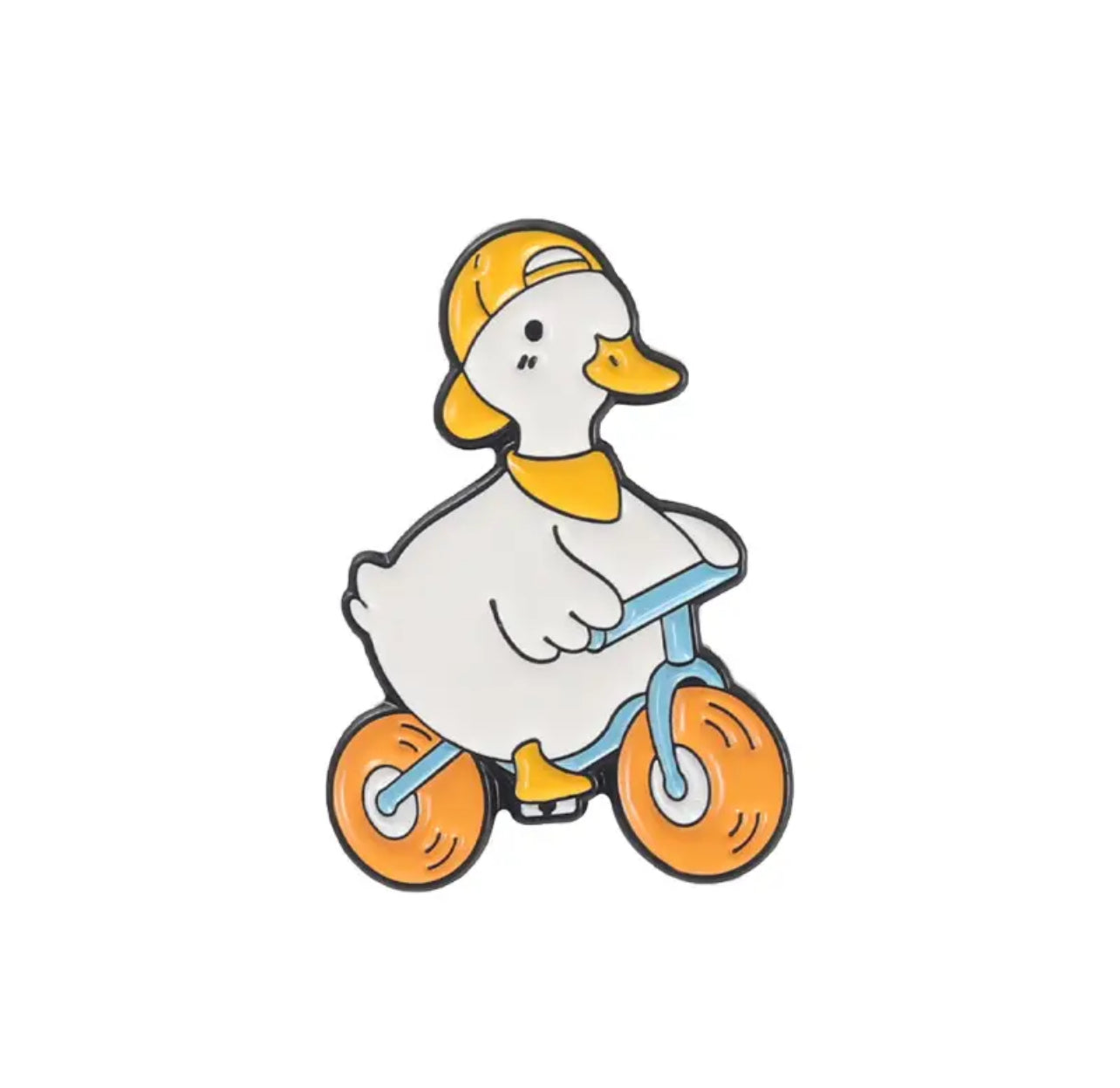 One duck, by bike
