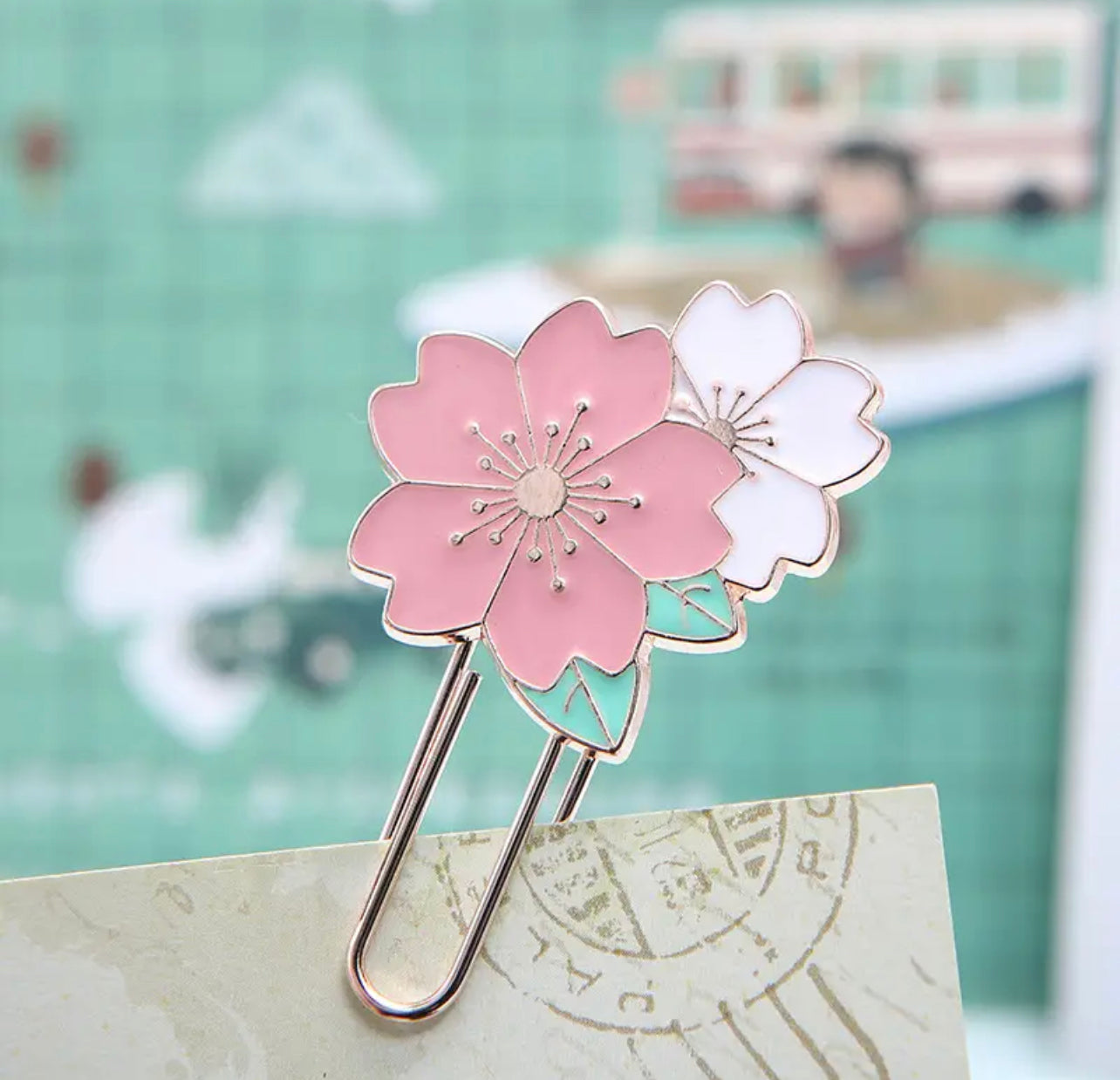 Bookmark- Pink flower